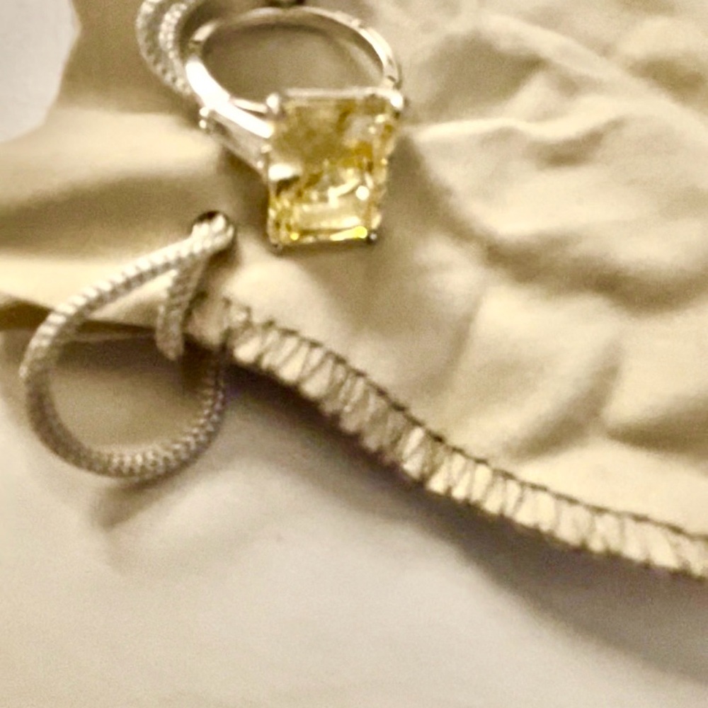 Neiman Marcus 14K Gold Canary Emerald-Cut Ring - Canary Yellow